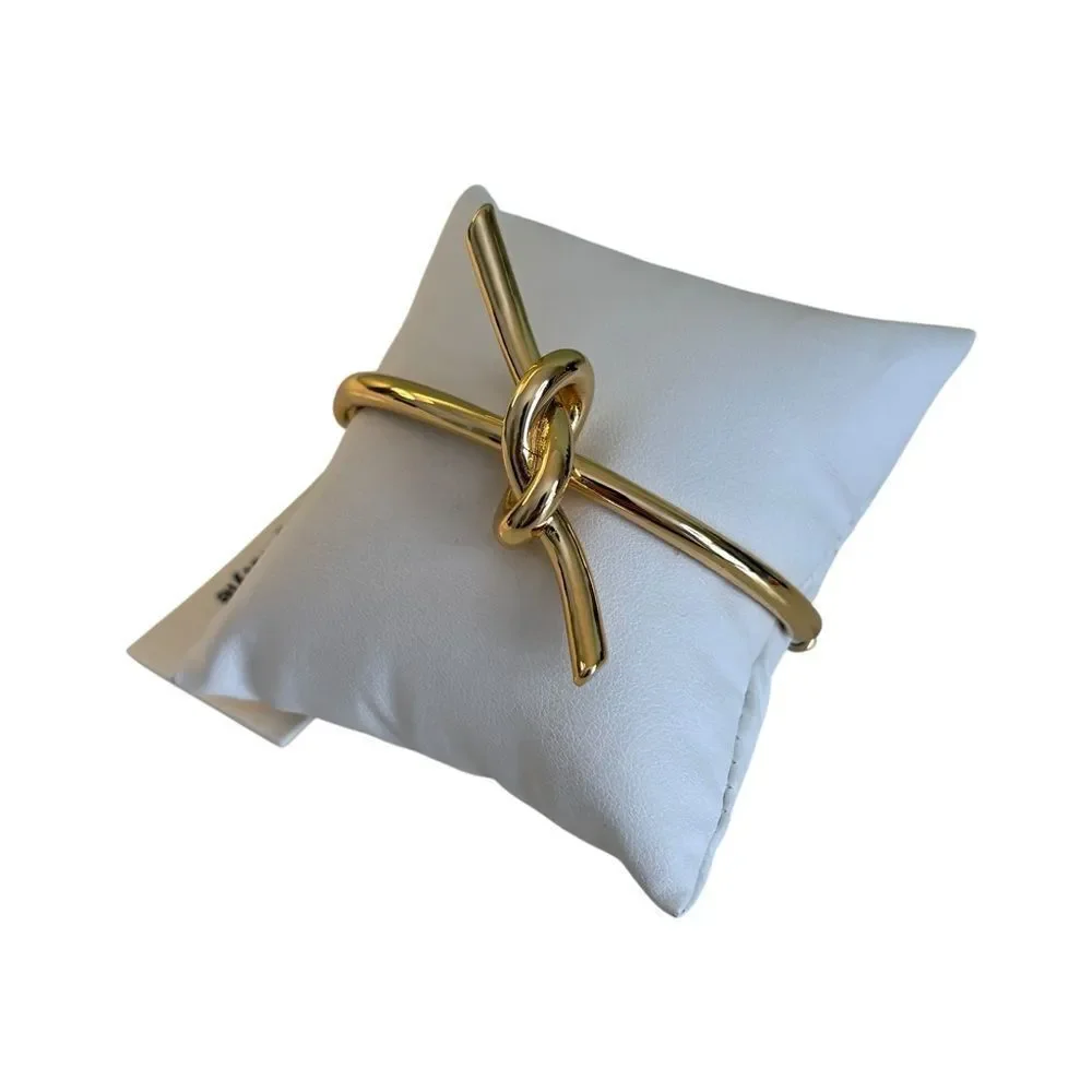 Song of Style Gold Tone Knot Cuff Bracelet.